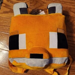 Minecraft Fox Backpack Bag Plush Zipper NWT